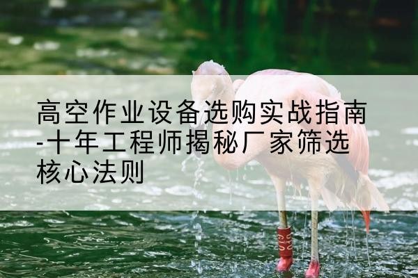 天镇剪叉式升降机厂家-高空作业设备选购实战指南-十年工程师揭秘厂家筛选核心法则