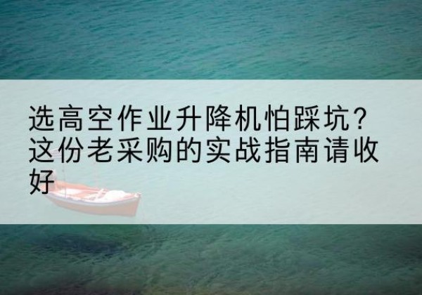 天镇高空作业升降机厂家推荐-选高空作业升降机怕踩坑？这份老采购的实战指南请收好